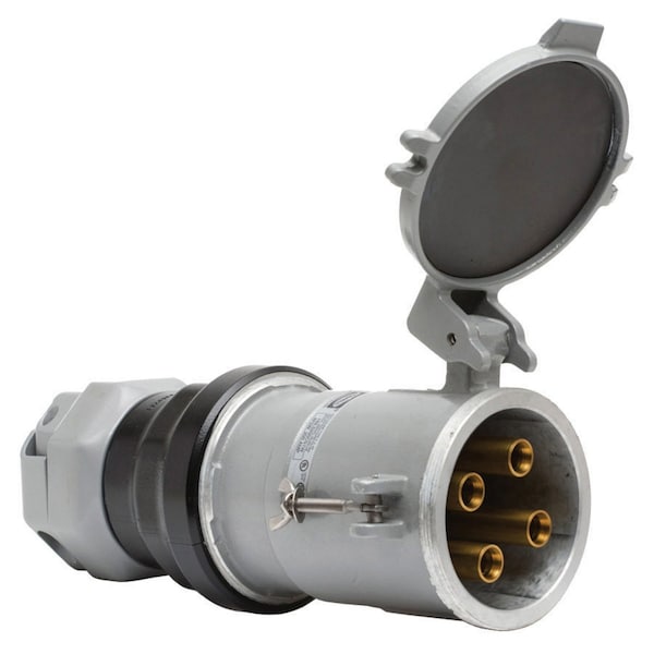 Watertight Pin & Sleeve Connector, 200 A, 600V AC/250V DC, 3 Pole, Style 1 Grounding, NEMA 3, 4, 4X